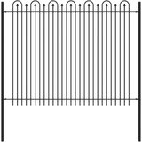  Spike Lok Ograja Črna 200 x 200 cm Prašno lakirano jeklo, (5000157993) | Shoptok.si