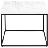 Actona Bela mizica z mizno ploščo v marmornem dekorju 60x60 cm Barossa – Cene