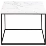 Actona Bela mizica z mizno ploščo v marmornem dekorju 60x60 cm Barossa –
