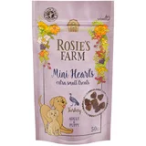 Rosie's Farm Puppy Snacks "Mini Hearts" puretina - 5 x 50 g