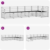  Set vanjskih sofa 6 pcs Bijela 304 x 126,5 x 73 cm | Eponuda.ba
