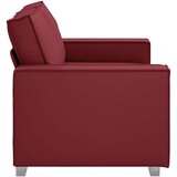  Dvosedežna Sofa - Vino Rdeča, 120 cm, Umetno Usnje, (22054516) | Shoptok.si