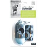 M Pets Dispenzer sa čvrstom futrolom 2x15kom - Crna i plava/pink Cene