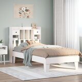 vidaXL Posteljni okvir brez vzmetnice bel 100x200 cm trdna borovina Cene