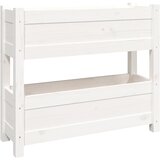 Maison Chic Visoka greda - Greda - Cvetlični Lonec bela 77x25x66 cm trdna borovina, (21788859) Cene