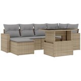  7-dijelni set vrtnih sofa od poliratana s jastucima bež | shoptok.hr