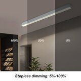  Brilagi - LED prigušiva stropno svetlo SLEEKLINE LED/40W/230V Wi-Fi Tuya srebrno + daljinski upravljač | Eponuda.com