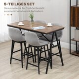 Barski stol s barskim stolicama industrijskog dizajna prošiveni gumbi 120 cm x 60 cm x 91 cm svijetlo siva | shoptok.hr