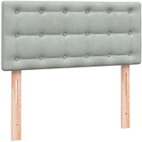 Box Spring krevet s madracem svijetlo sivi 80x220 cm samt | shoptok.hr