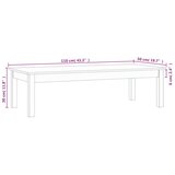  Stolić za kavu 110x50x30 cm od masivne borovine | Eponuda.com