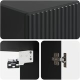 vidaXL Set omar 2 pcs Črna 33 x 34,5 x 87 cm Inženirski les | Shoptok.si