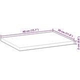  Plutajuće police 3 kom 40x30x2 cm Neobrađeno puno drvo akacije | shoptok.hr
