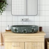 vidaXL nadpultni umivalnik moder ovalen 59x40x14 cm keramika | Shoptok.si