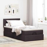 vidaXL otomanski okvir kreveta s madraca tamnosmeđi 90x190cm tkanine | shoptok.hr