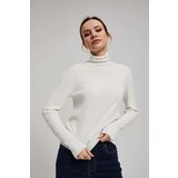 Marisse Thin Turtleneck Sweater, Pearl Cene