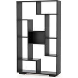 Costway Sodobna geometrijska knjižna omara z odprtimi policami Knjižna omara za dnevno sobo, (5000081744) Cene