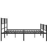  Metalni okvir kreveta uzglavlje i podnožje crni 183x213 cm | shoptok.hr
