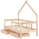  Okvir za dječji krevet s ladicama 70x140 cm od masivne borovine | shoptok.hr