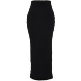 Trendyol Black Textured Fabric Pencil Maxi Skirt Cene