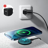 Joyroom brezžični polnilec Qi 15 W za iPhone (združljiv z MagSafe) + USB kabel tipa C | Shoptok.si