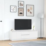 TV ormarić s LED svjetlima bijeli 160,5x41x50 cm | shoptok.hr