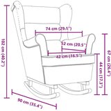  Gugalni stol Temno rumena 74x90x102 cm Tkanina, (21824980) | Shoptok.si