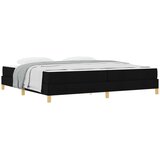 vidaXL Postelja z vzmetnico z vzmetnico Črna 200 x 200 cm blago, (5000127757) | Shoptok.si