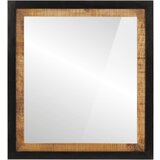 vidaXL Kopalniško ogledalo 55x1x60 cm Glass and Solid Wood Mango | Shoptok.si