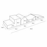 MeowBaby Igralište od krem baršunaste pjene 45x193x30 cm Montessori - | shoptok.hr