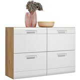 Mömax omara za čevlje auris, bela, hrast | Shoptok.si