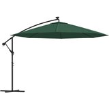  Previsni senčnik z LED lučmi in kovinskim drogom 350 cm zelen, (20692818) | Shoptok.si