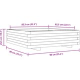  Vrtna sadilica 90x90x26,5 cm od masivnog drva duglazije | shoptok.hr