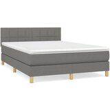 The Living Store Box spring posteljni z vzmetnico temno siv 140x190 cm blago - Box Spring Postelja, (21503607) | Shoptok.si