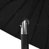  Zunanji senčnik z aluminijastim drogom 270 cm črn, (20610534) | Shoptok.si