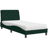 Krevet s madracem tamnozeleni 90x190 cm baršunasti | Eponuda.com