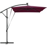  Samostojeći banana suncobran Bordo crvena 294 x 200 x 254 cm | shoptok.hr