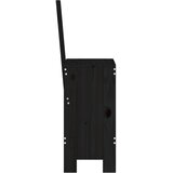 Barski stolci 2 kom crni 40 x 42 x 120 cm od masivne borovine | shoptok.hr