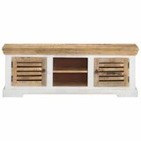 Maison Chic TV omarica - TV stojalo - Televizijska omarica 110x30x40 cm trden mangov les, (21700452) | Shoptok.si