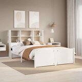 vidaXL Krevet s regalom z knjige bez madraca bijeli 140x200cm borovina | shoptok.hr