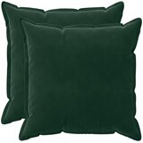  Presvlaka za jastuk 2 pcs HOUTEN Tamnozelena 80 x 80 cm Baršun | shoptok.hr