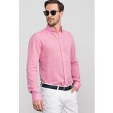 Slim Fit Jednobojni Roze Košulja - Roze, XL, košulja, Slim fit | ePonuda.com