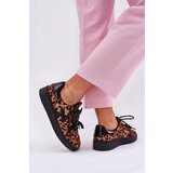 Boto Low Women's Sports Shoes In Leopard Print Brown Zelevelis | Shoptok.si