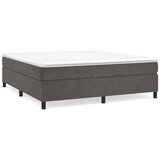  Box spring postelja z vzmetnico temno siva 200x200 cm žamet, (20725219) | Shoptok.si