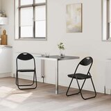  Zložljiva stolica 2 pcs Črna 48 x 43,5 x 81 cm Umjetno usnje, (5000296816) | Shoptok.si