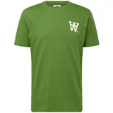Wood Wood Majica 'Ace AA' travnato zelena / bijela