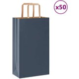  Papirnate vrećice 50 kom s ručkama plave 21x11x36 cm | shoptok.hr
