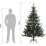  Umjetno božićno drvce s nogom 210 cm PVC i metal Zelena - Zelena 210 cm bez LED svjetala | shoptok.hr