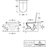Villeroy Boch V0E100R1 Viclean higijenska brezrobna WC školjka z WC desko s počasnim zapiranjem | Shoptok.si
