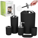  Set kupaonskog dodatka od 6 kom. Crni | shoptok.hr