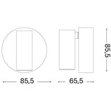 Ideal Lux led prigušiva zidno spot svetlo elf LED/3W/230V cri 95 zlatno/crno | Eponuda.com